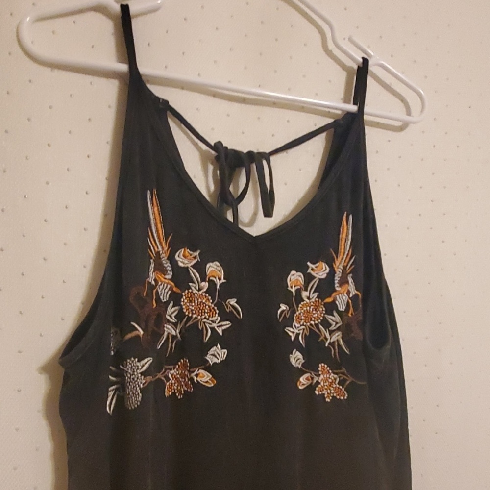 She + Sky | Gray Embroidered Dress - Picture 1 of 5